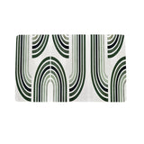 Stockbabad Minimalist Green-Line Decorative Floor Rug - product photograph 1